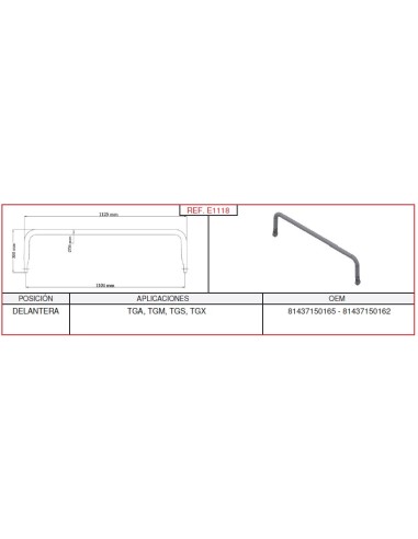 Barra Estabilizadora Man L-1125Mm