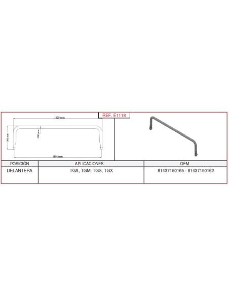 Barra Estabilizadora Man L-1125Mm