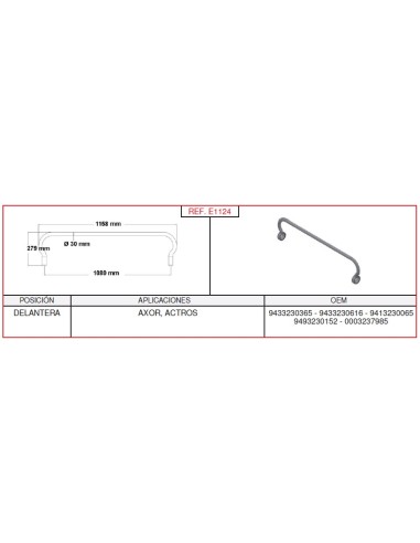 Barra Estabilizadora Mercedes Actros