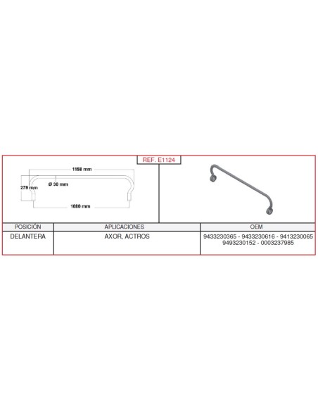 Barra Estabilizadora Mercedes Actros