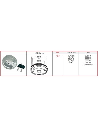 Tapón De Combustible IVECO DAF CASALS 157