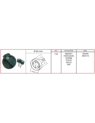Tapón De Combustible IVECO DAF CASALS 158