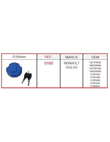Tapón AdBlue MERCEDES MAN CASALS 183