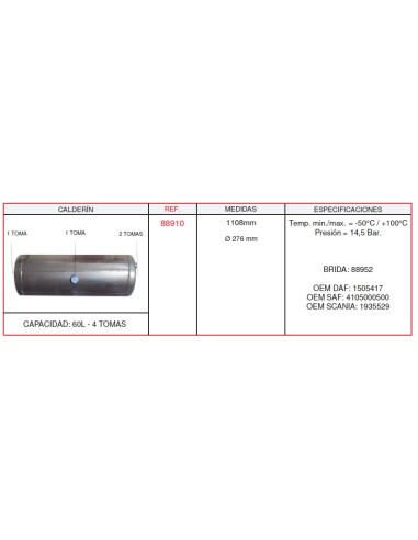 Calderin De Acero L 1108  276 60L