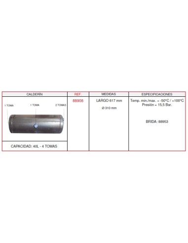 Calderin De Acero L 617  310 40L