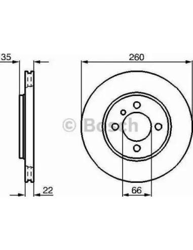 Disco de freno Bosch 986478036