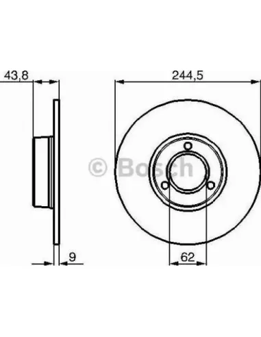 Disco de freno Bosch 986478052