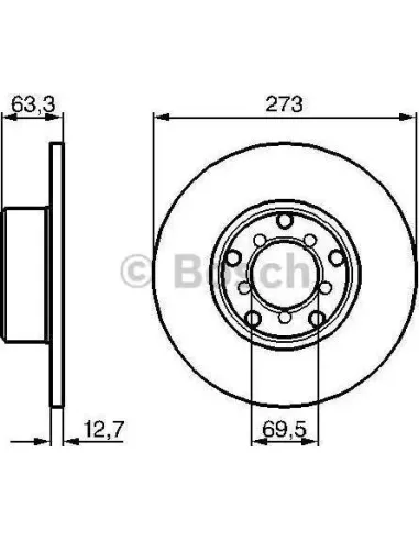 Disco de freno Bosch 986478055