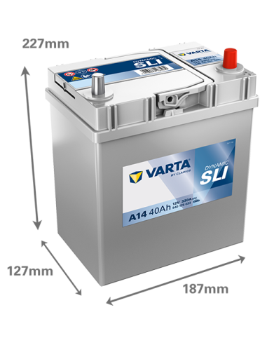 BATERIA A14 VARTA 40AH 187X127X227+D