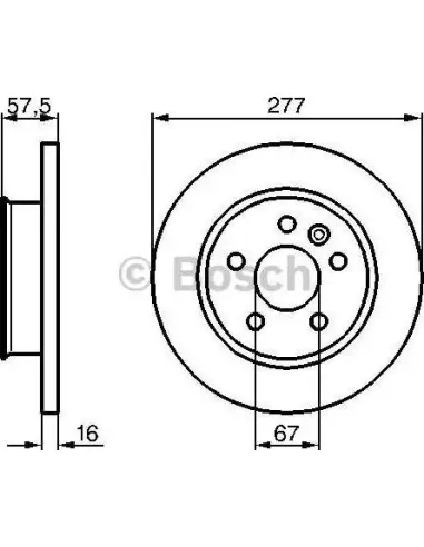 Disco de freno Bosch 986478065