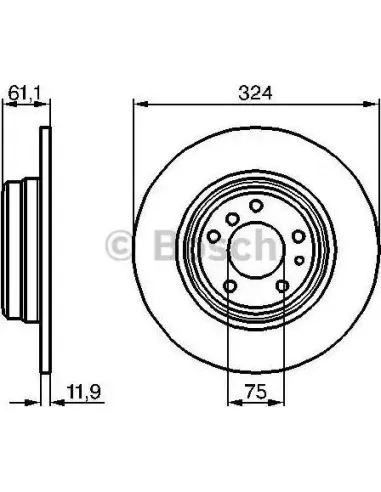 Disco de freno Bosch 986478095