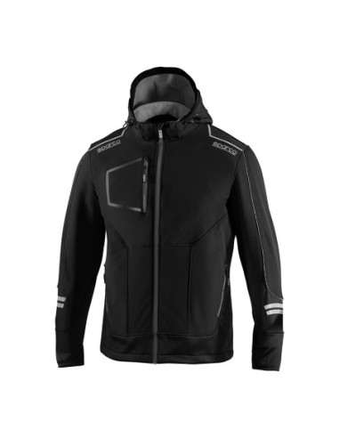 Chaqueta Soft-Shell Tech Técnica, Negra/Gris,...