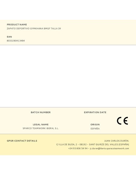 Zapato Deportivo Gymkhana Bmgf Talla 40 Sparco