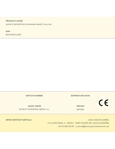 Zapato Deportivo Gymkhana Bmgf Talla 41 Sparco