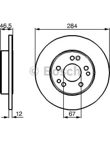 Disco de freno Bosch 986478187