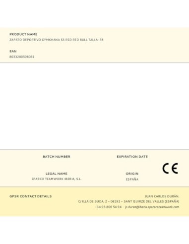 Zapato Deportivo Gymkhana S3 Esd Red Bull...