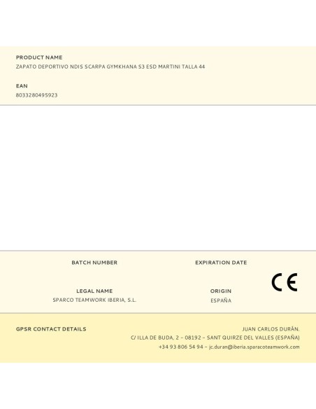 Zapato Deportivo Ndis Scarpa Gymkhana S3 Esd Martini Talla 45 Sparco