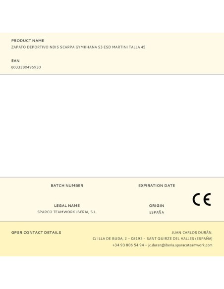 Zapato Deportivo Ndis Scarpa Gymkhana S3 Esd Martini Talla 47 Sparco