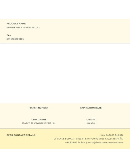 Guante Piel Sintética, Meca Iii Nraz, Azul, T-Xl Sparco