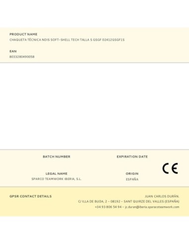 Chaqueta Técnica Ndis Soft-Shell Tech Talla M...