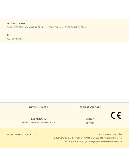 Sudadera Tech Ndis Hooded Full Zip Talla S Bm/Af 02414Bmaf1S Sparco