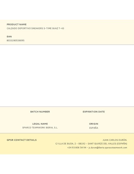 Calzado Deportivo Sneakers S-Time Bi/Az T-44 Sparco