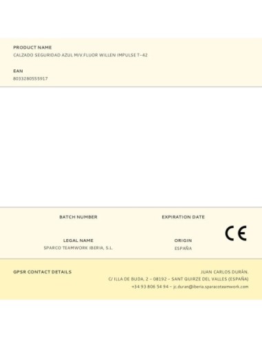 Calzado Seguridad Azul M/V.Fluor Willen Impulse...