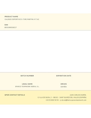 Calzado Deportivo S-Time Martini-R T.44 Sparco