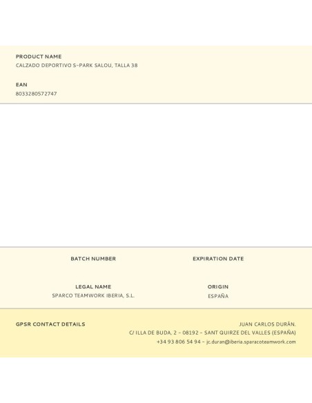 Calzado Deportivo S-Park Salou, Talla 39 Sparco