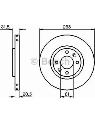 Disco de freno Bosch 986478279