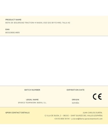 Bota De Seguridad Traction-H Naoki, Esd S3S Sr...
