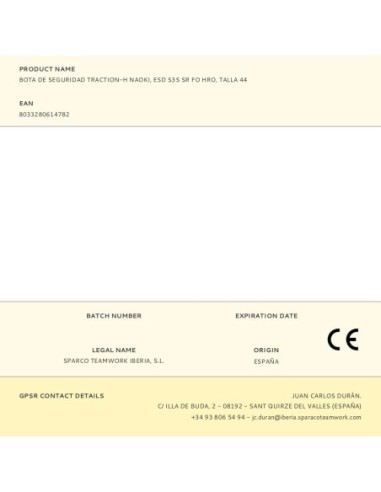 Bota De Seguridad Traction-H Naoki, Esd S3S Sr...