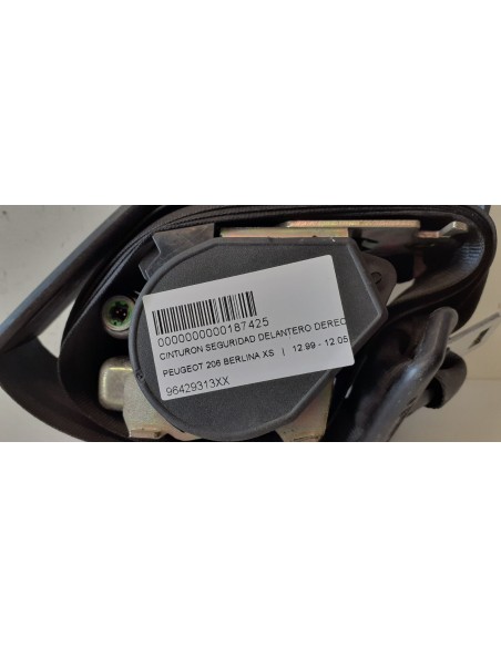 CINTURON DE SEGURIDAD DELANTERO PEUGEOT 206