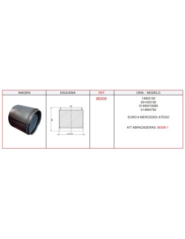 FILTRO PARTICULAS DPF EURO 6 MB ATEGO