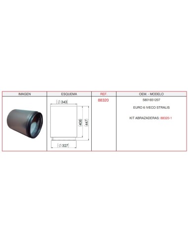 Filtro de Partículas IVECO Euro 6 IVECO Stralis