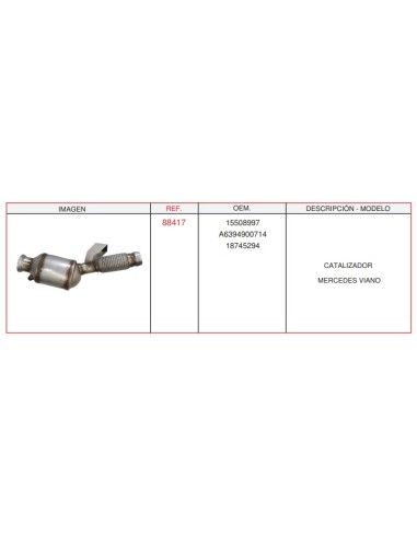 CATALIZADOR MERCEDES VIANO