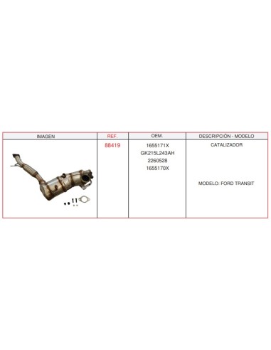 CATALIZADOR FORD TRANSIT