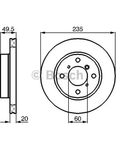 Disco de freno Bosch 986478450