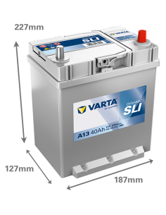 Batería de Coche Varta A13 40Ah 330A 12V 187x140x227 mm...
