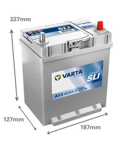 Batería de Coche Varta A13 40Ah 330A 12V...