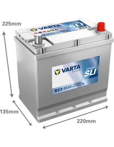 Batería Varta B23 45Ah 12V 300A | 219x135x225...