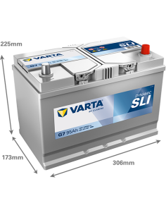 Batería Varta G7 95Ah 12V 830A | 306x173x225 mm |...