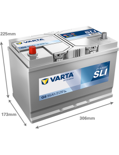 Batería Varta G8 95Ah 12V 830A | 306x173x225 mm |...