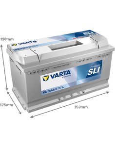 Batería Varta F6 90Ah 12V 720A | 353x175x190 mm |...