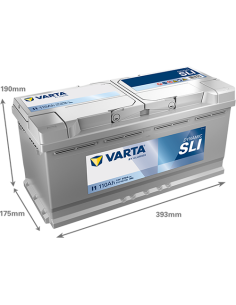 Batería Varta I1 110Ah 12V 920A | 393x175x190 mm |...