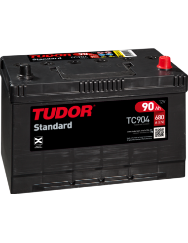 Batería Tudor Standard TC904 90Ah 680A 12V