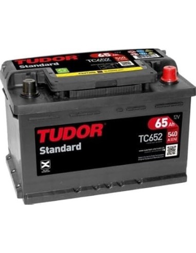 Batería Tudor Standard TC652 65Ah 540A 12V
