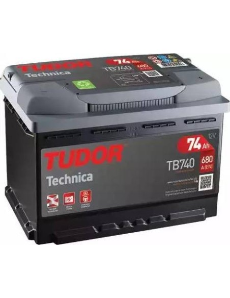 Batería Tudor Technica TB740 74Ah 680A 12V