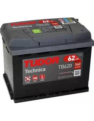 Batería Tudor Technica TB620 62Ah 540A 12V