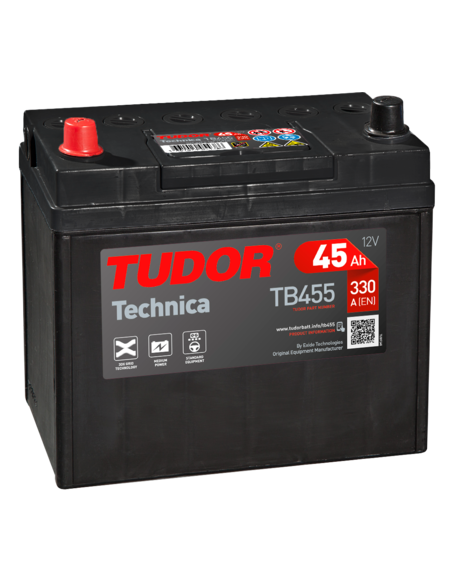Batería Tudor Technica TB455 45Ah 330A 12V